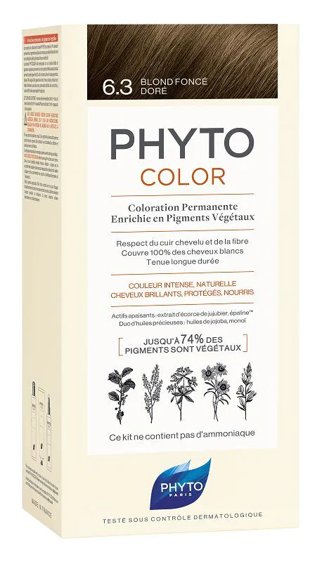 Phyto Phytocolor farba za kosu, 6.3 Tamno zlatno plava