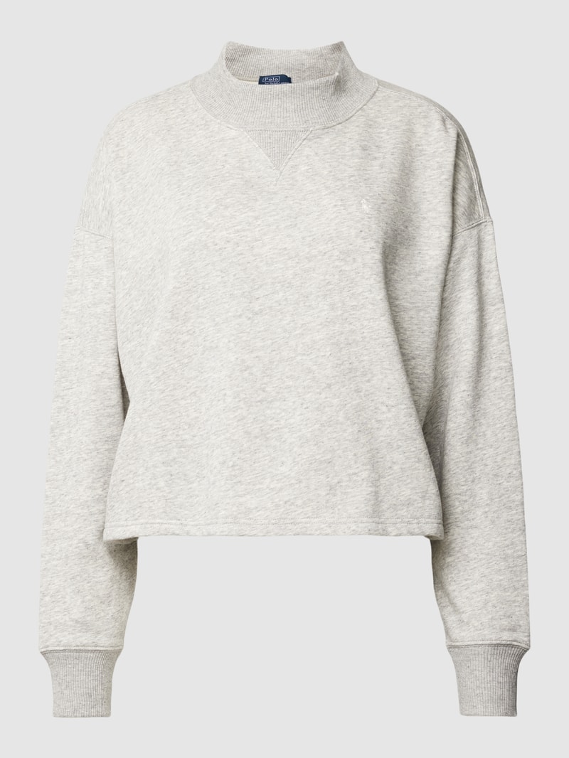 Oversized Sweatshirt mit Stehkragen in stein