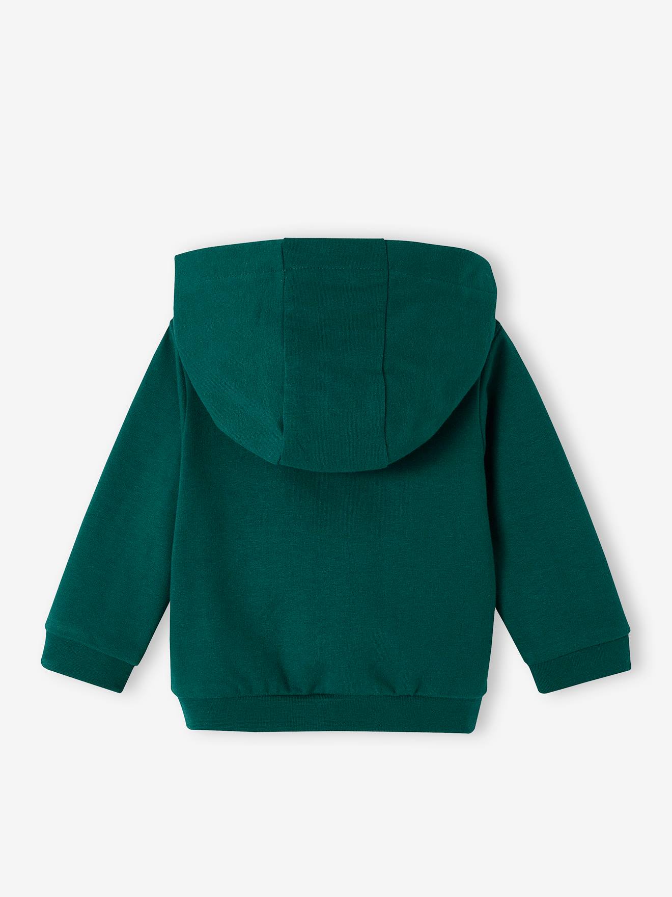 Sweat bébé garçon zippé à capuche encre