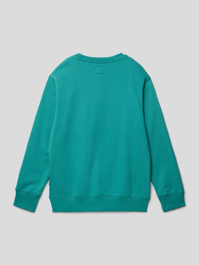 Sweatshirt mit Logo-Stitching Modell 'ARCH' in türkis
