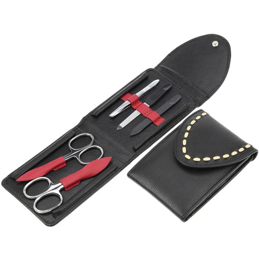 Manicure-Etui, Vollrindleder, 110 x 80 mm