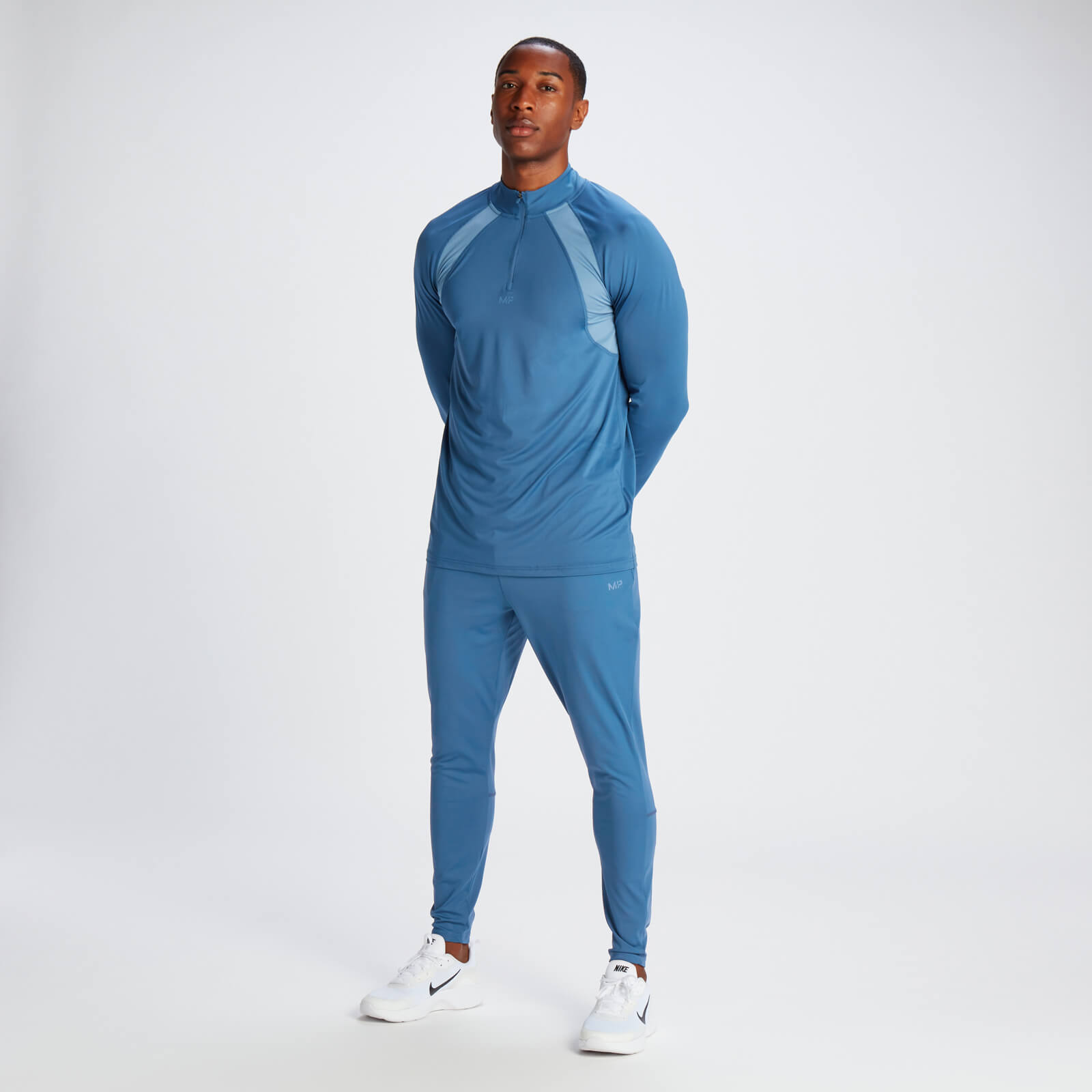 Haut à fermeture éclair ¼ MP Tempo pour hommes – Bleu indigo