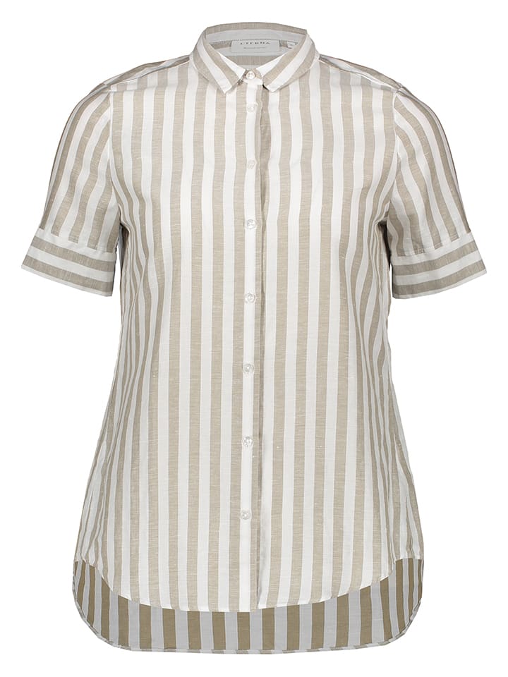 Eterna Hemd - Regular fit - in Weiß/ Beige günstig kaufen
