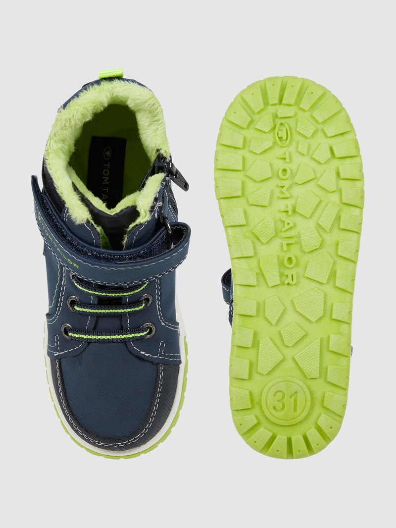 Boots in Leder-Optik in blau