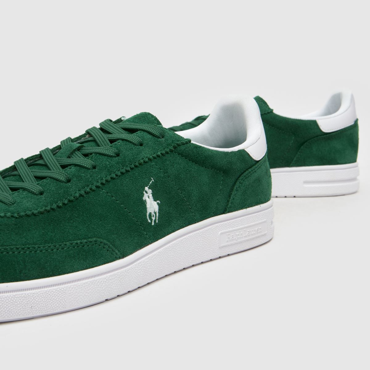 Polo Ralph Lauren – Bedford-sneakers i vitt och grönt