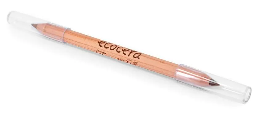 Μολύβι φρυδιών Ecocera με διπλή άκρη, σε χρώμα μπεζ-καφέ