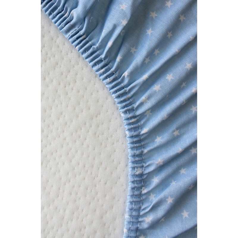 Drap housse Coton Bio motifs Etoiles - Berceau/landau