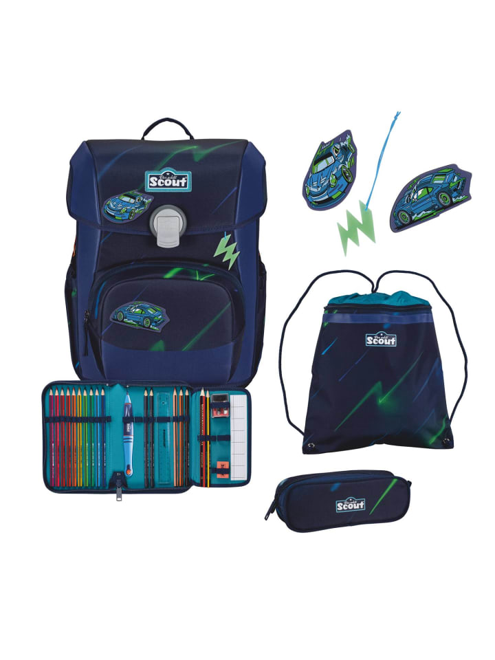Scout Scout Neo Schulranzen-Set 4 teilig Exklusiv Superflash City Lights günstig kaufen onesize