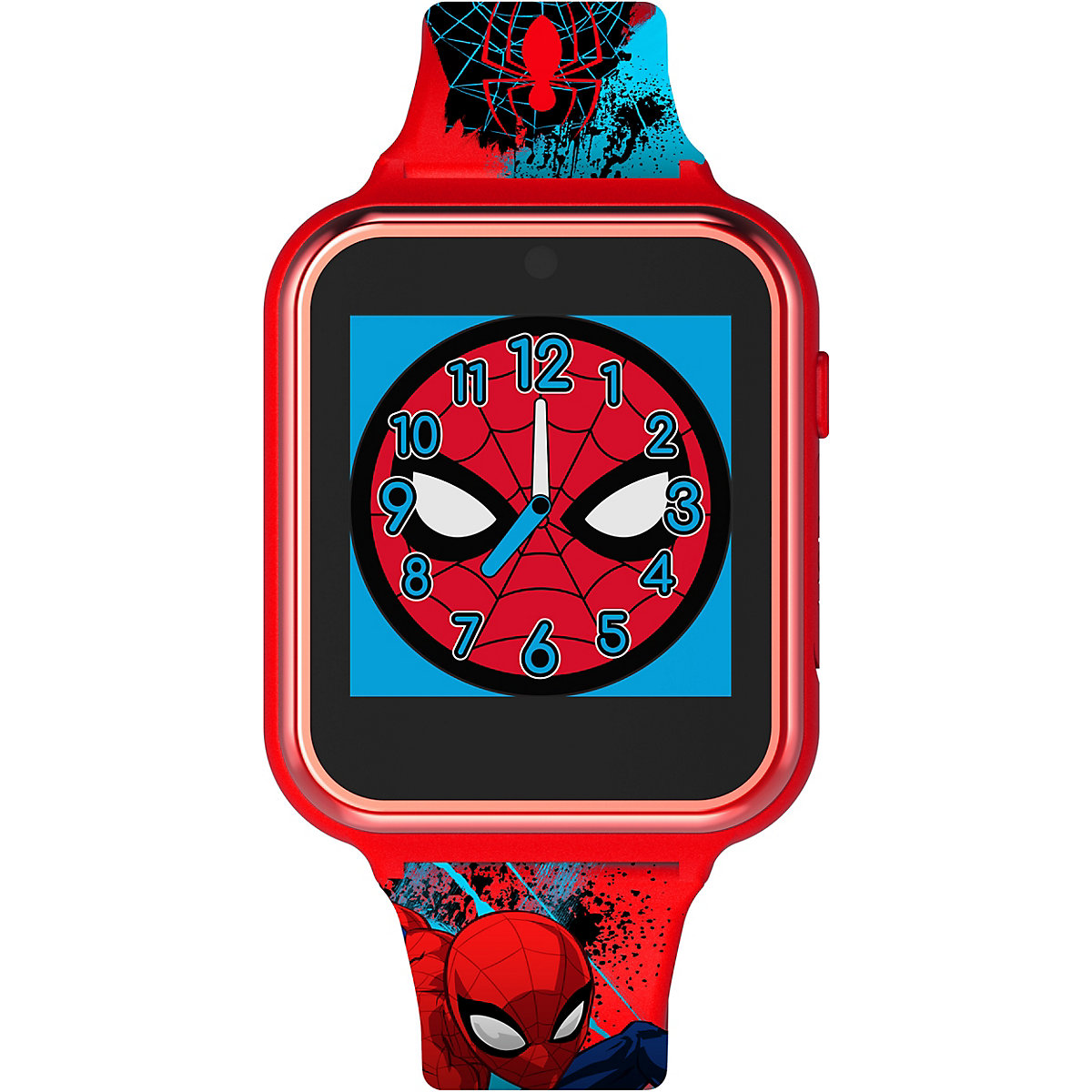 Kinder Smart Watch Spider-Man (rot) Kinderuhr mit Selfie-Kamera Foto & Video, coolen Spielen, Fitness Tracker uvm. (SPD4588)