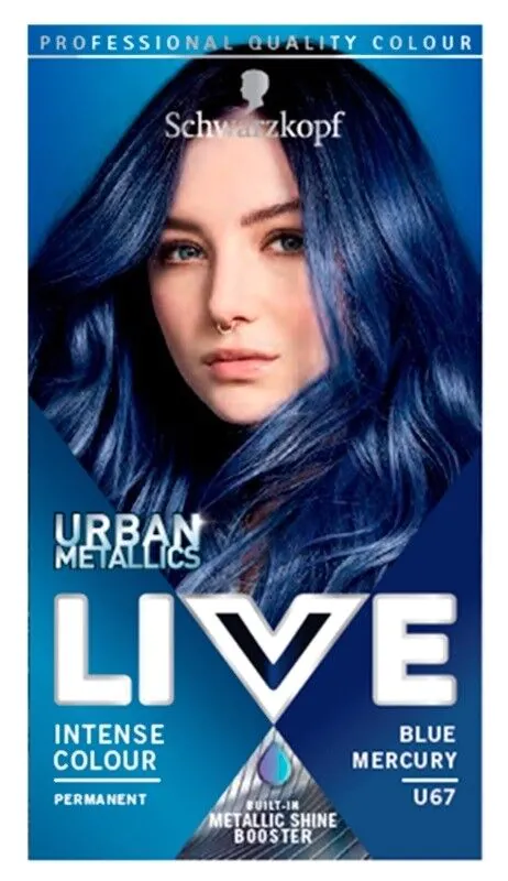 Schwarzkopf Live Urban Metallics boja za kosu u kremi U67 Plava Merkur