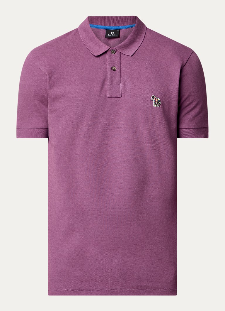 PS Paul Smith pieguļoša polo krekls ar izšuvumu no logotipa
