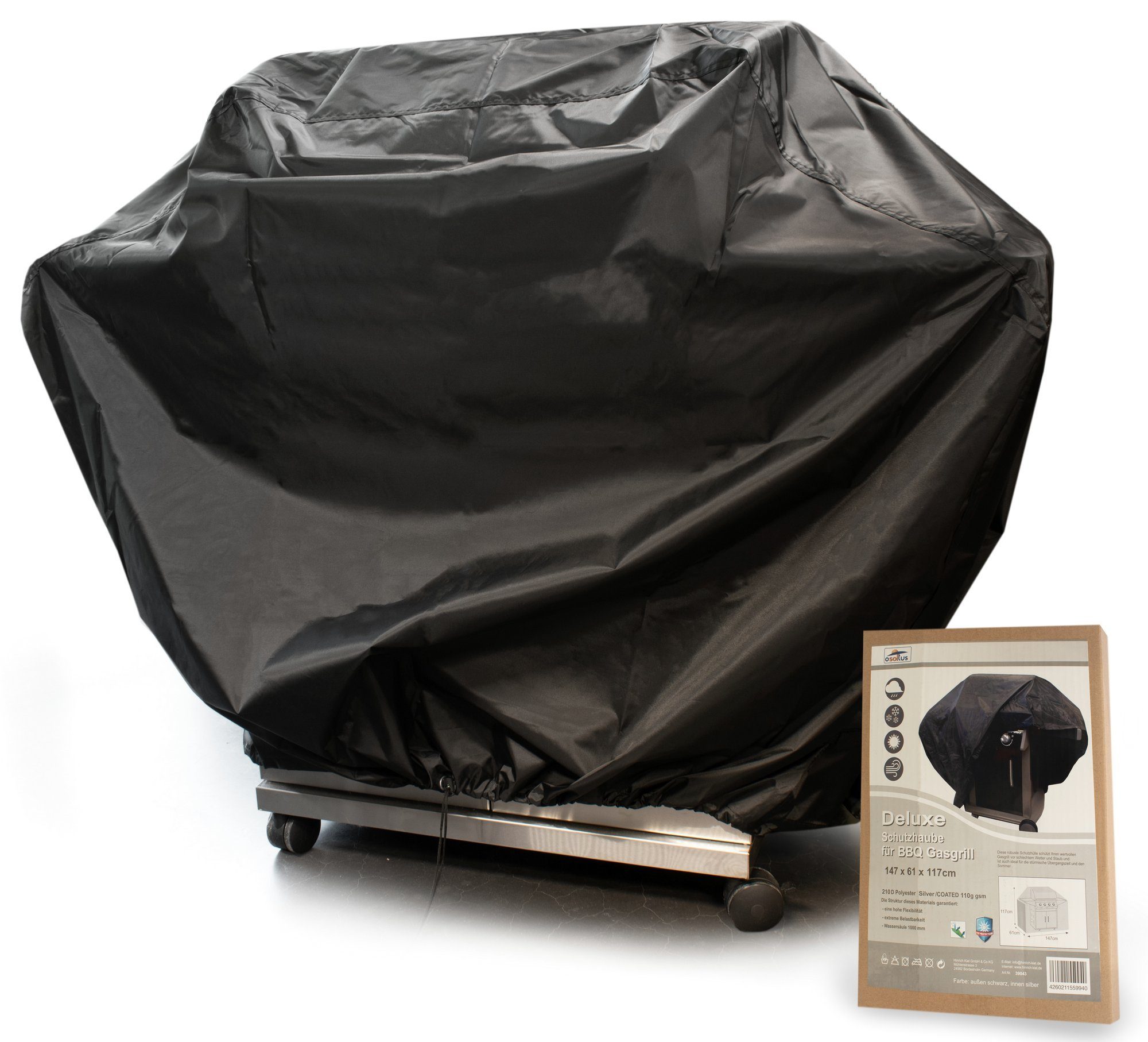 osoltus Gartenmöbel-Schutzhülle osoltus BBQ Grill Schutzhaube 147x117x61cm Polyester 210D