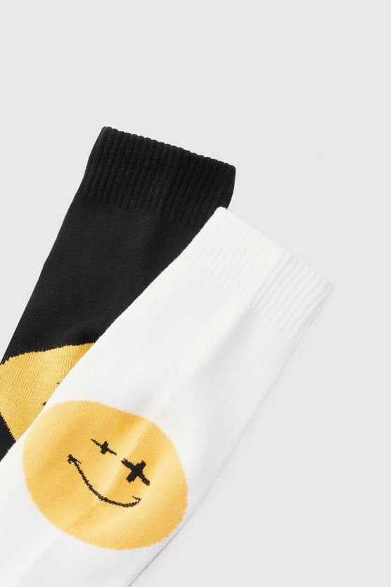 2er-Pack Socken mit Gesichts-Print