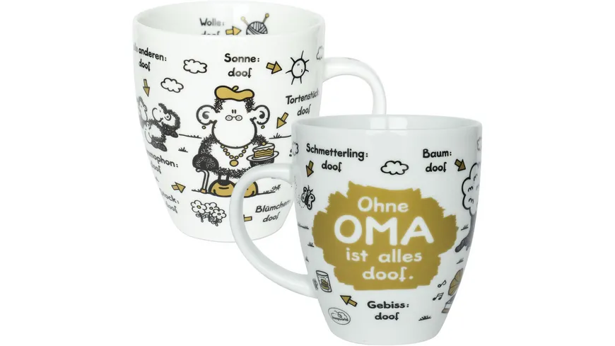 sheepworld Tasse »Ohne Oma ist alles doof.«