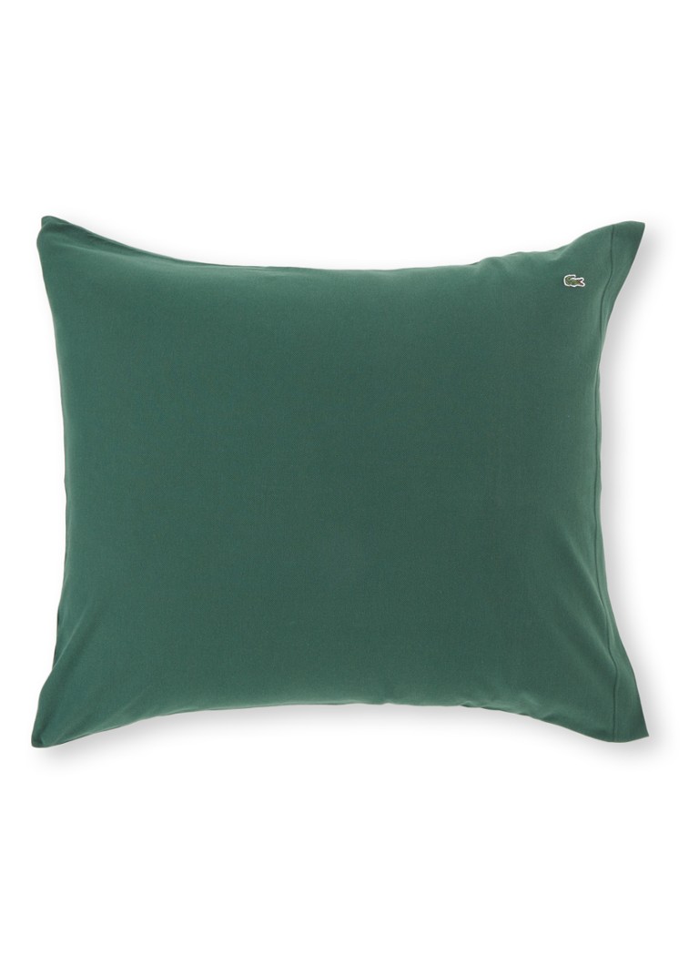 Federa Lacoste in cotone piqué biologico con logo, 150 fili/cm²