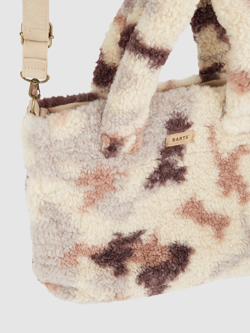 Shopper aus Kunstfell Modell 'Gia' in rosé meliert