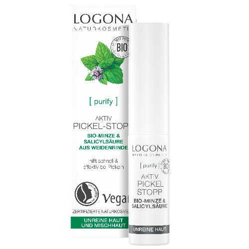 LOGONA Aktiv Pickel-Stopp Bio-Minze & Salicylsäure 6 ml