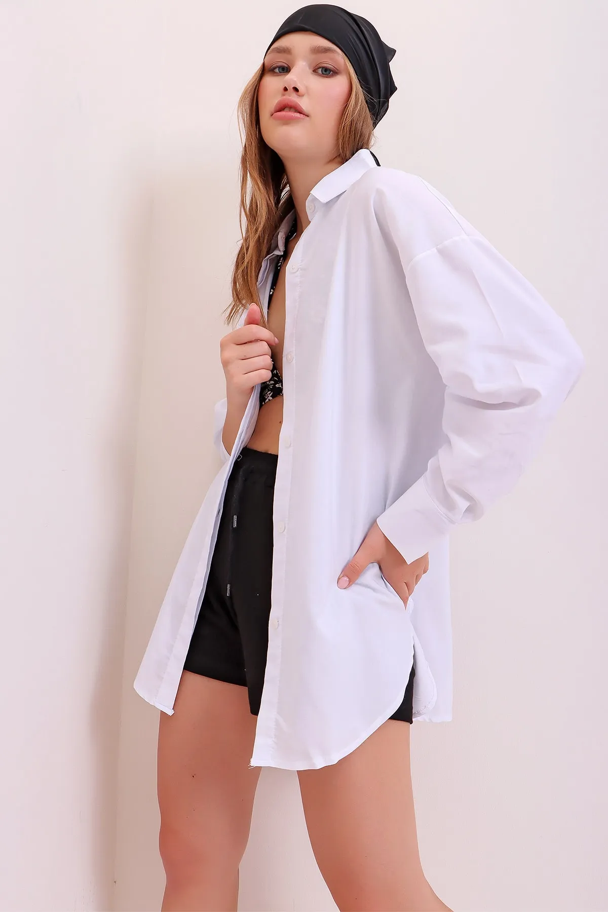 Trend Alaçatı Stili  Hemd - Weiß - Relaxed Fit