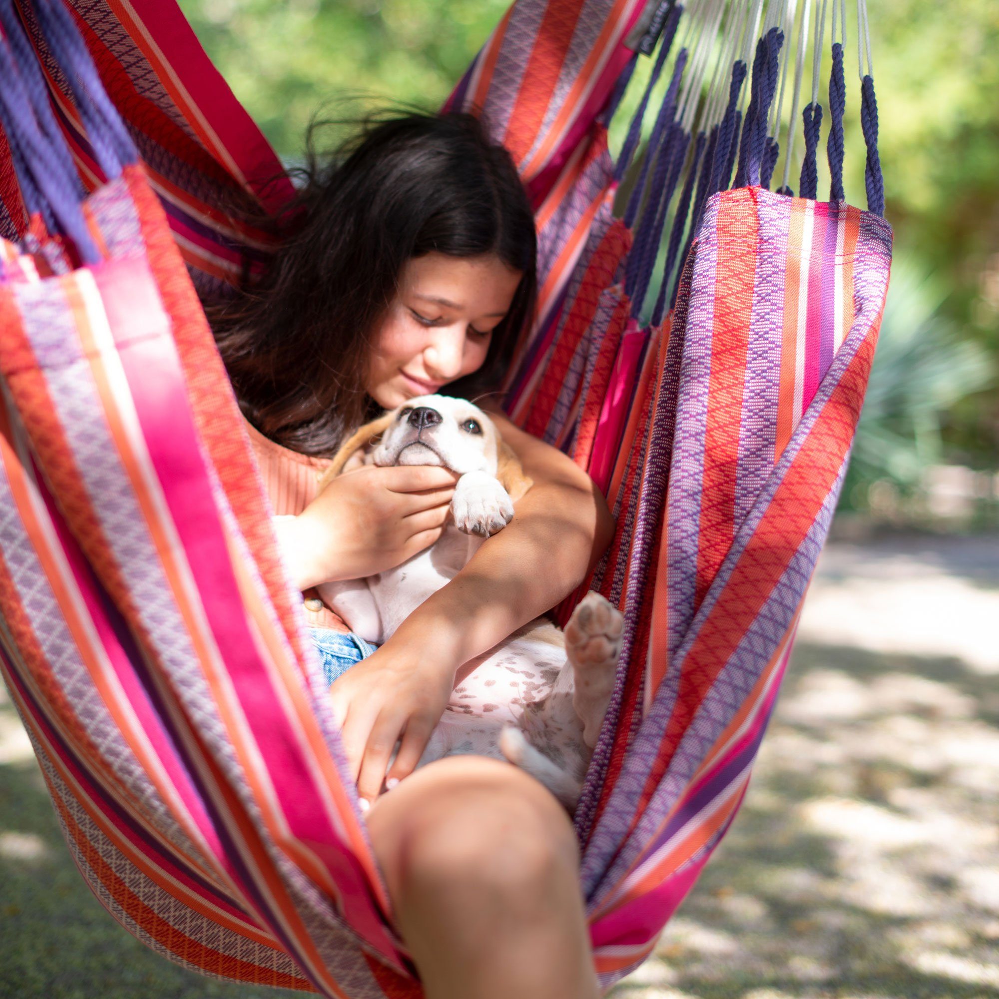 La Siesta Hängestuhl Hängestuhl Habana Flamingo - Hängestuhl aus Bio Baumwolle Comfort Size, Hochwertige Qualität