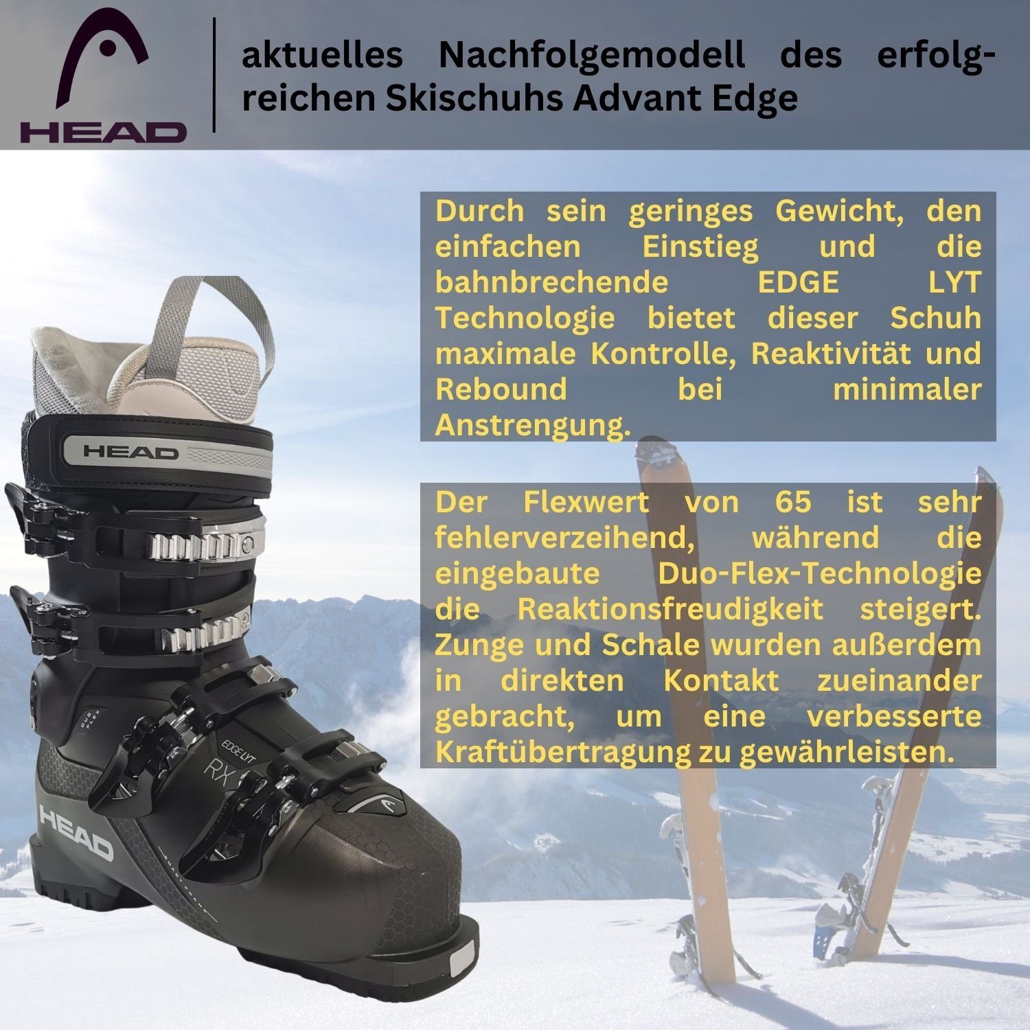 Head Skischuh Skistiefel Damen Edge LYT RX W HV Flex 65 2024