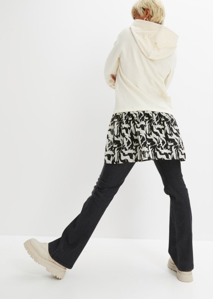 Sweatshirt mit Rockansatz