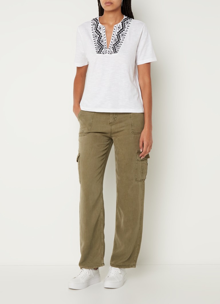 Pantaloni cargo affusolati a vita alta Celya di Gerard Darel in misto lino.