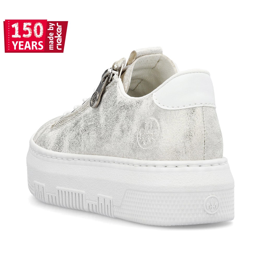 Rieker Damen Sneaker Low grauweiss