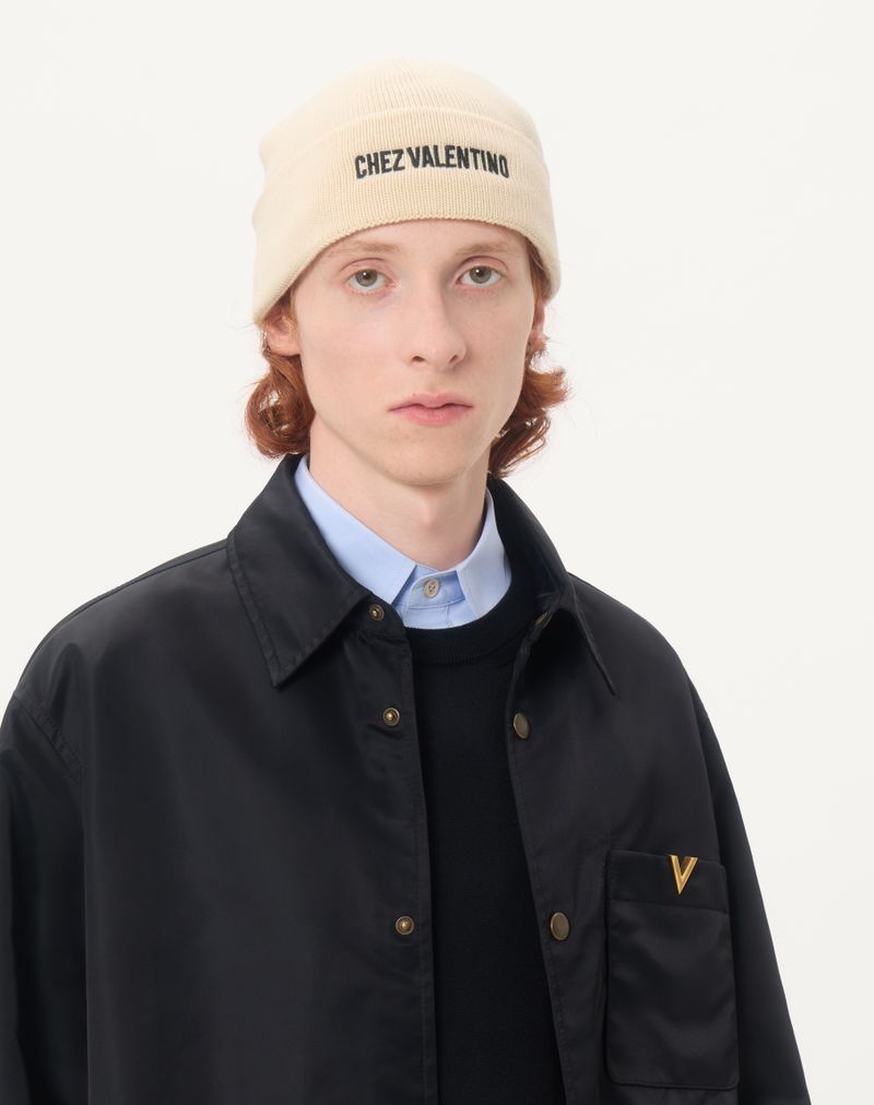 Gebreide muts van Chez Valentino in wol