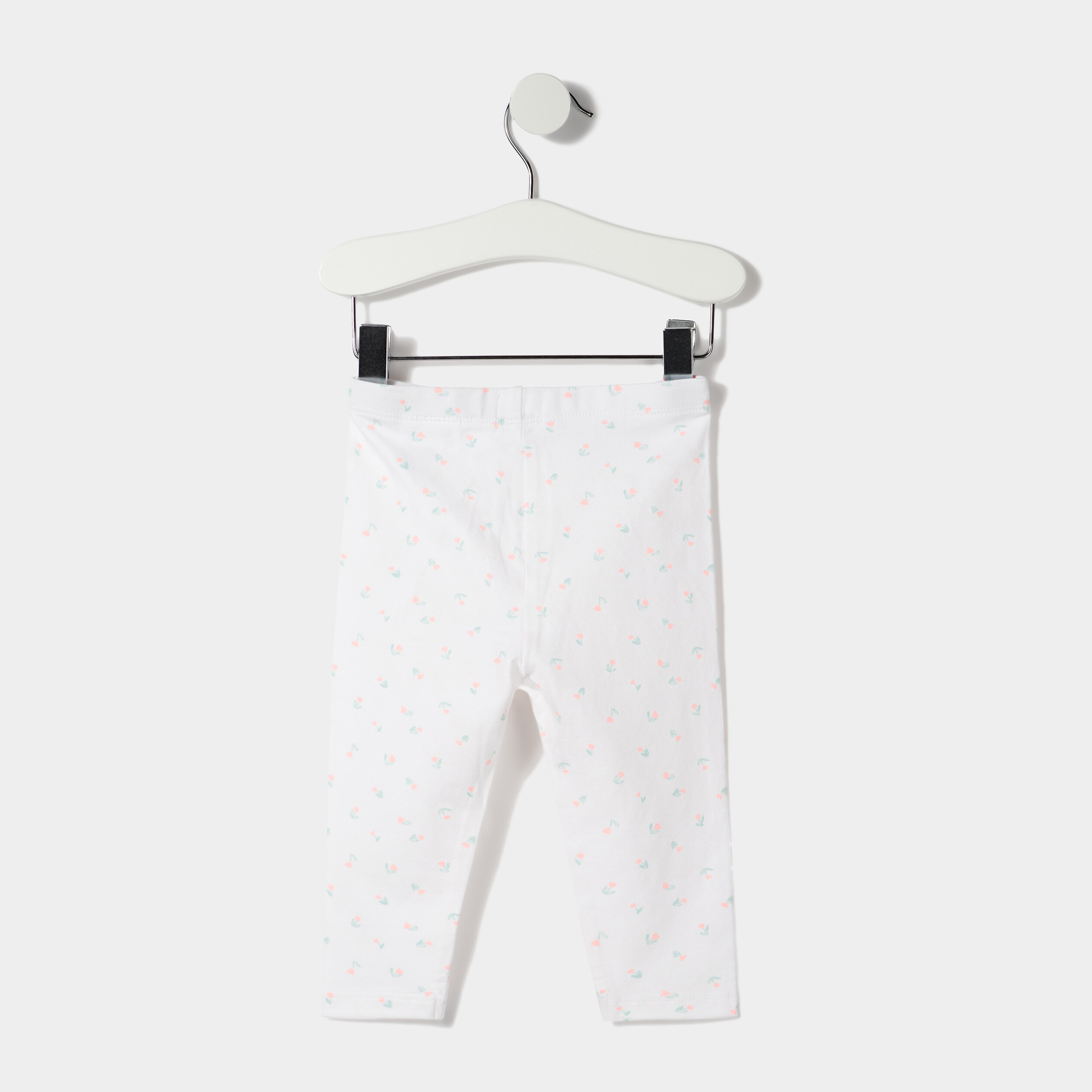 Lot 2 leggings en coton taille standard blanc bébé fille | La Halle
