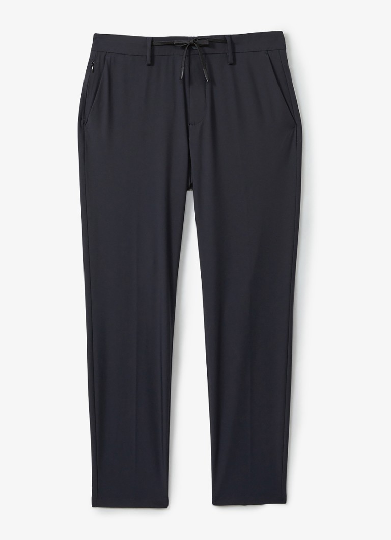 Reiss Split slim fit trousers with drawstring