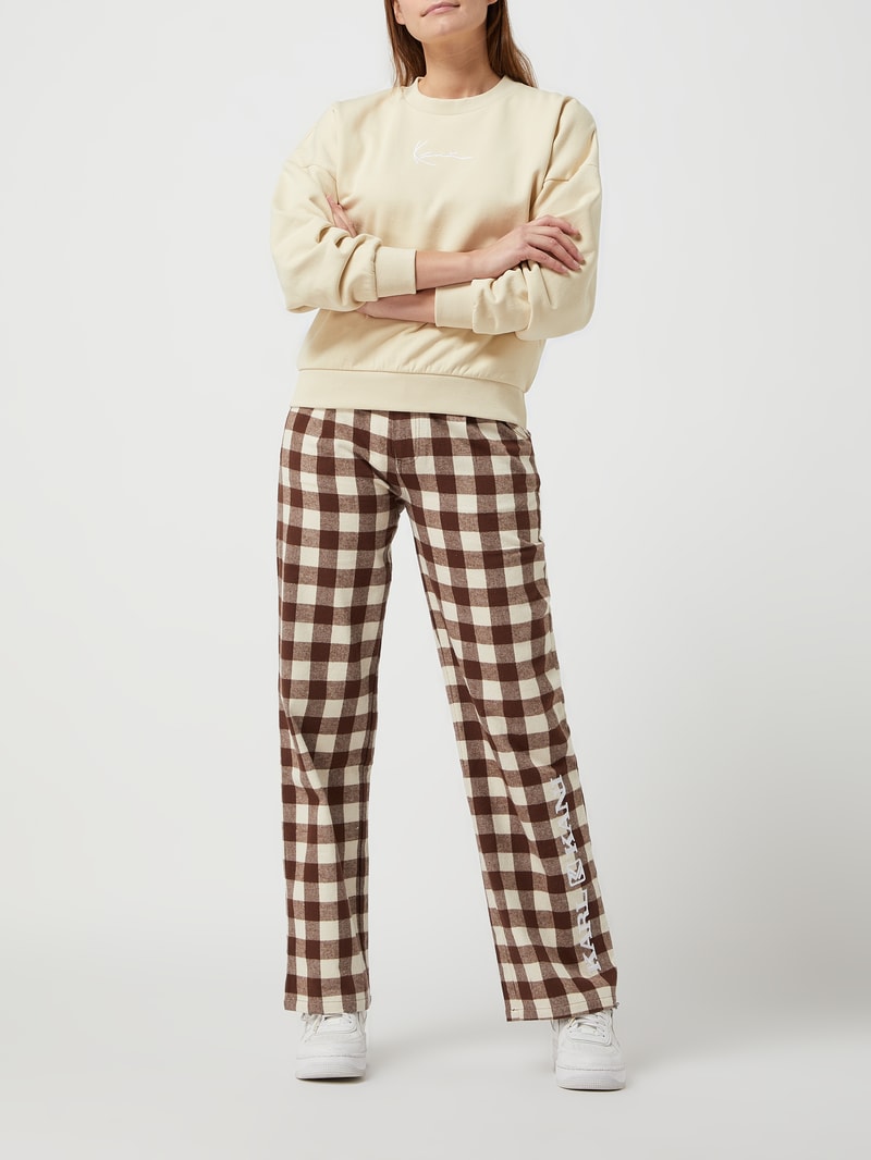 Stoffhose aus Flanell  in sand