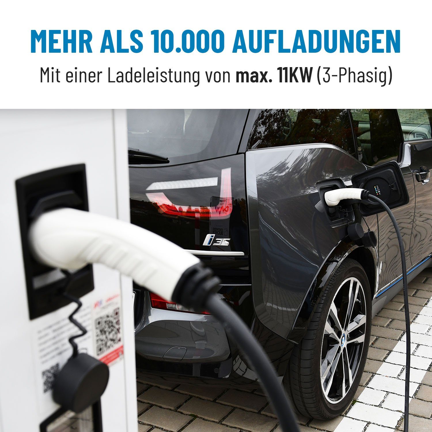 ABSINA Elektroauto Ladekabel Typ 2 Mode 3, 5 Meter, 3-phasig, 11kW, 16A, IP55 Elektroauto-Ladegerät (1-tlg)