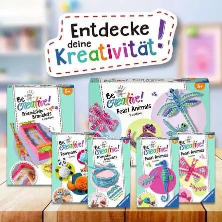 Perlentiere - Bastelset für Kinder ab 6 Jahren