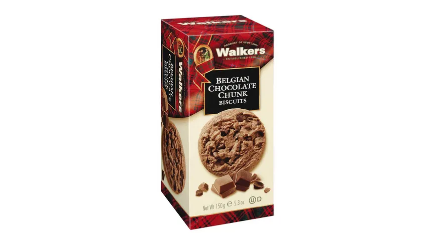 WALKERS Shortbread Belgian Chocolate Chunk Biscuits 150 g