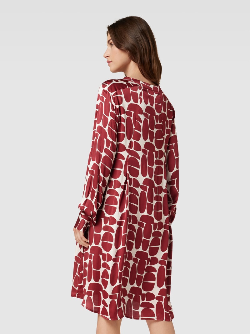 Tunikakleid mit Allover-Muster Modell 'Ester New' in bordeaux rot