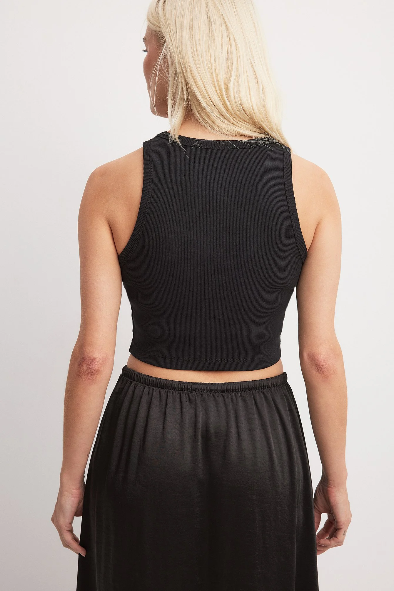 Geripptes cropped Tanktop