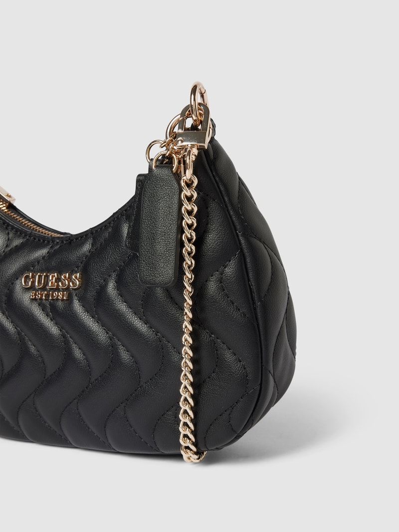 Handtasche mit Steppnähten Modell 'ECO' in schwarz