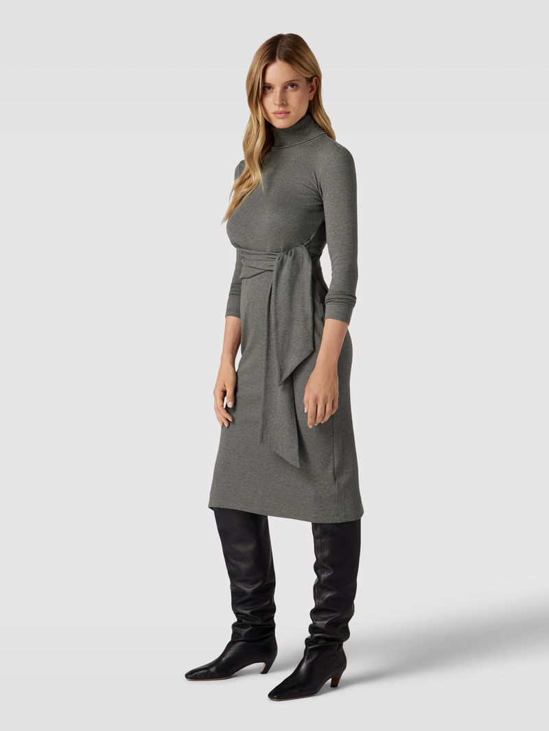 Midikleid mit Rollkragen in anthrazit