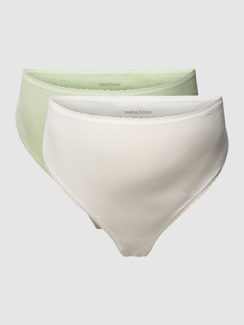 Umstands-String mit Spitzenbesatz Modell 'ELIRA G-STRING' in hellgrün