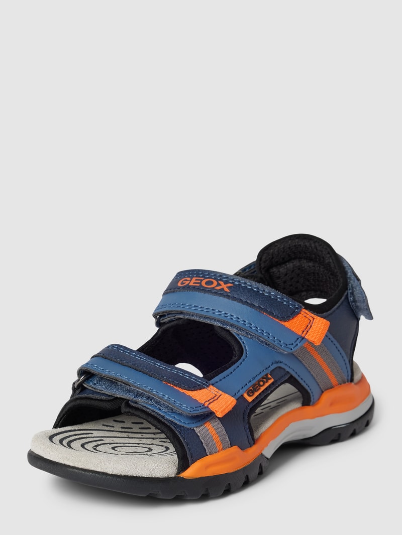 Sandalen mit Label-Details Modell 'BOREALIS' in marineblau