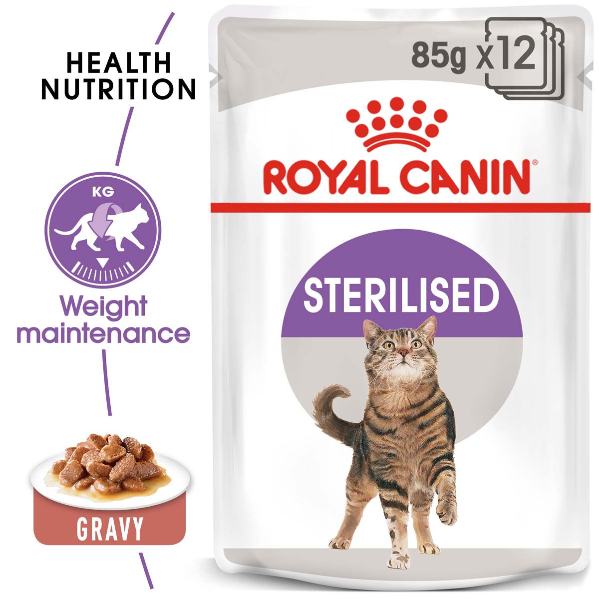 ROYAL CANIN STERILISED Trockenfutter 2kg + STERILISED Mousse 12x85g