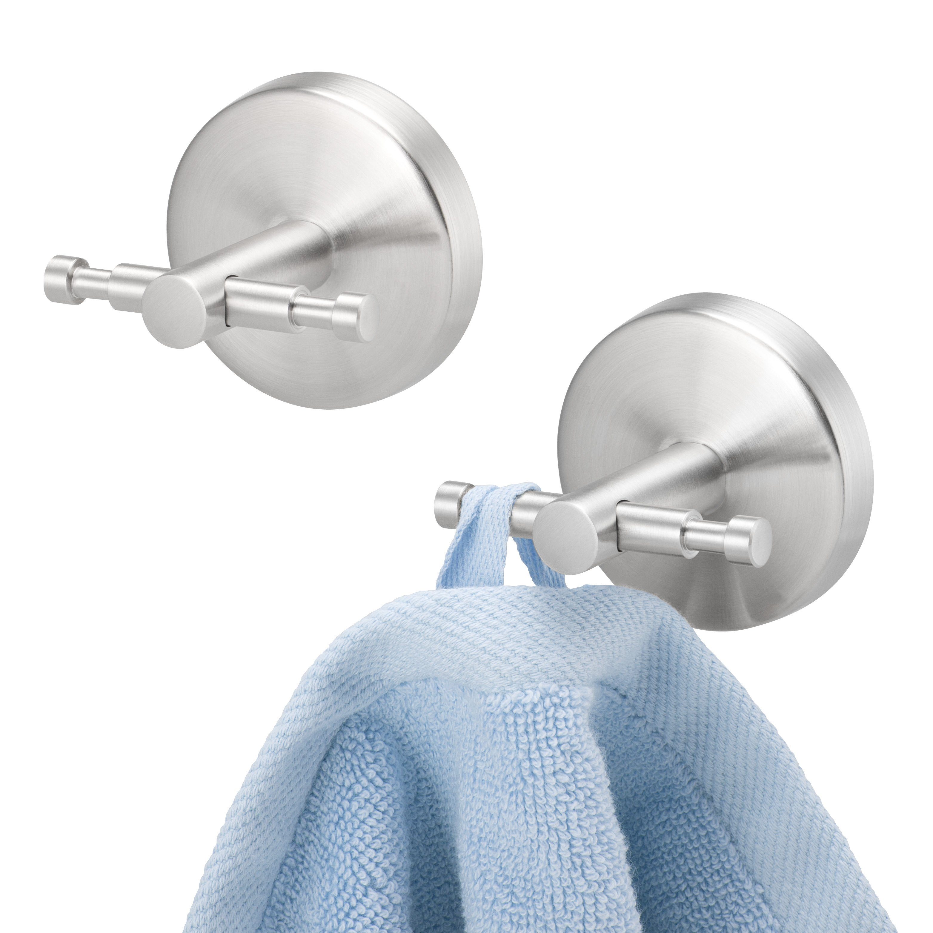 bremermann Wandhaken bremermann Bad-Serie PIAZZA - Doppel-Wandhaken 2er Set, Edelstahl matt, Badezimmer, Küche, (Set, 2-St)