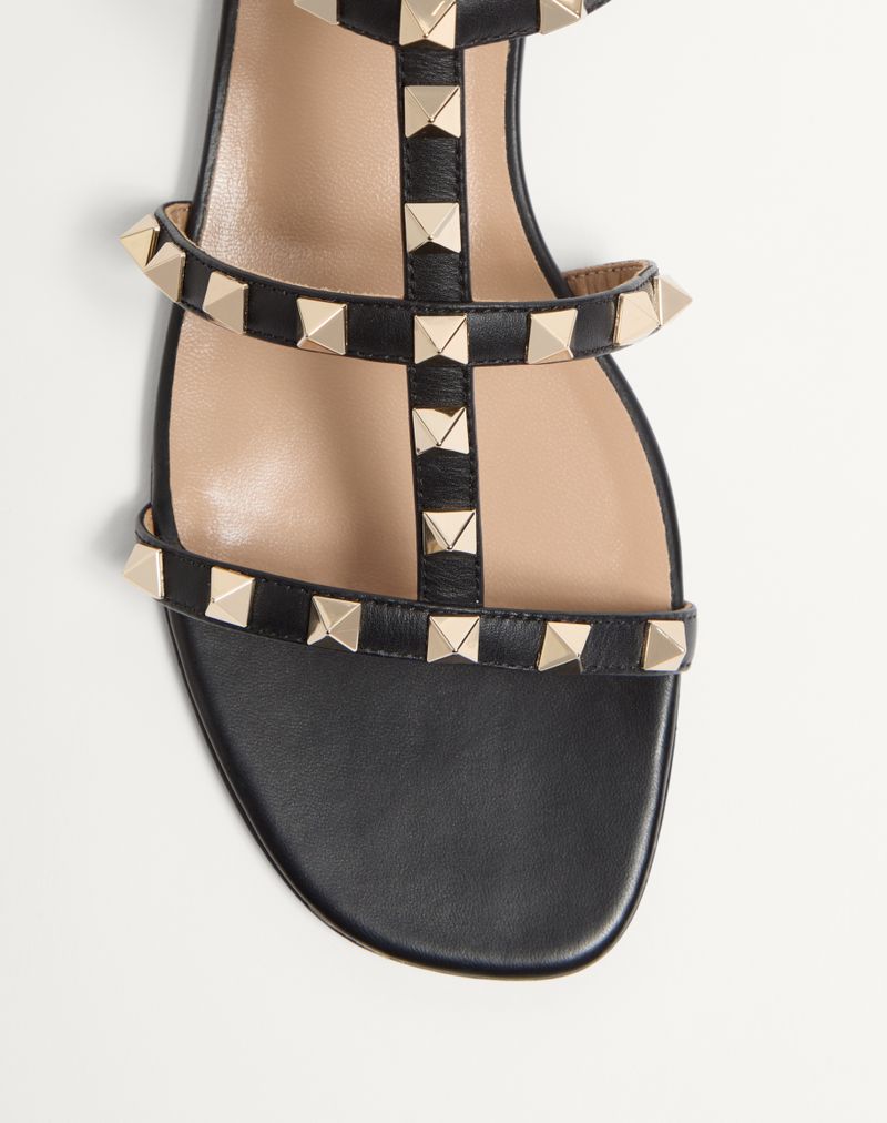 Rockstud lav sandal i kalveskind med stropper