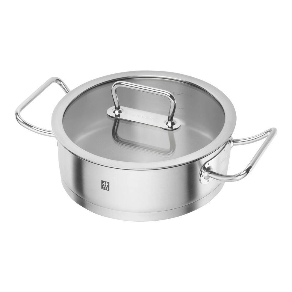 Servierpfanne 24 cm, 18/10 Edelstahl
