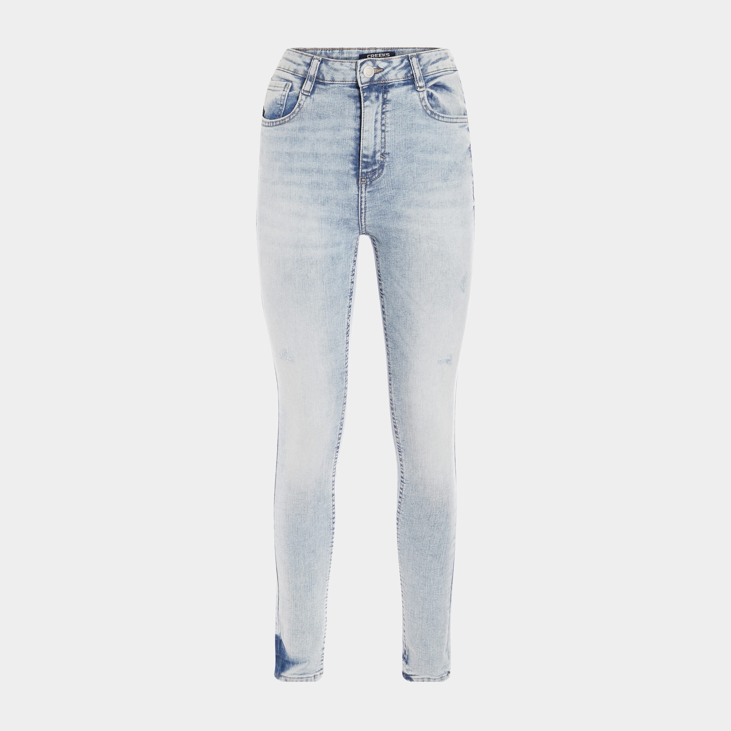 Jeans skinny taille haute denim double stone femme | La Halle