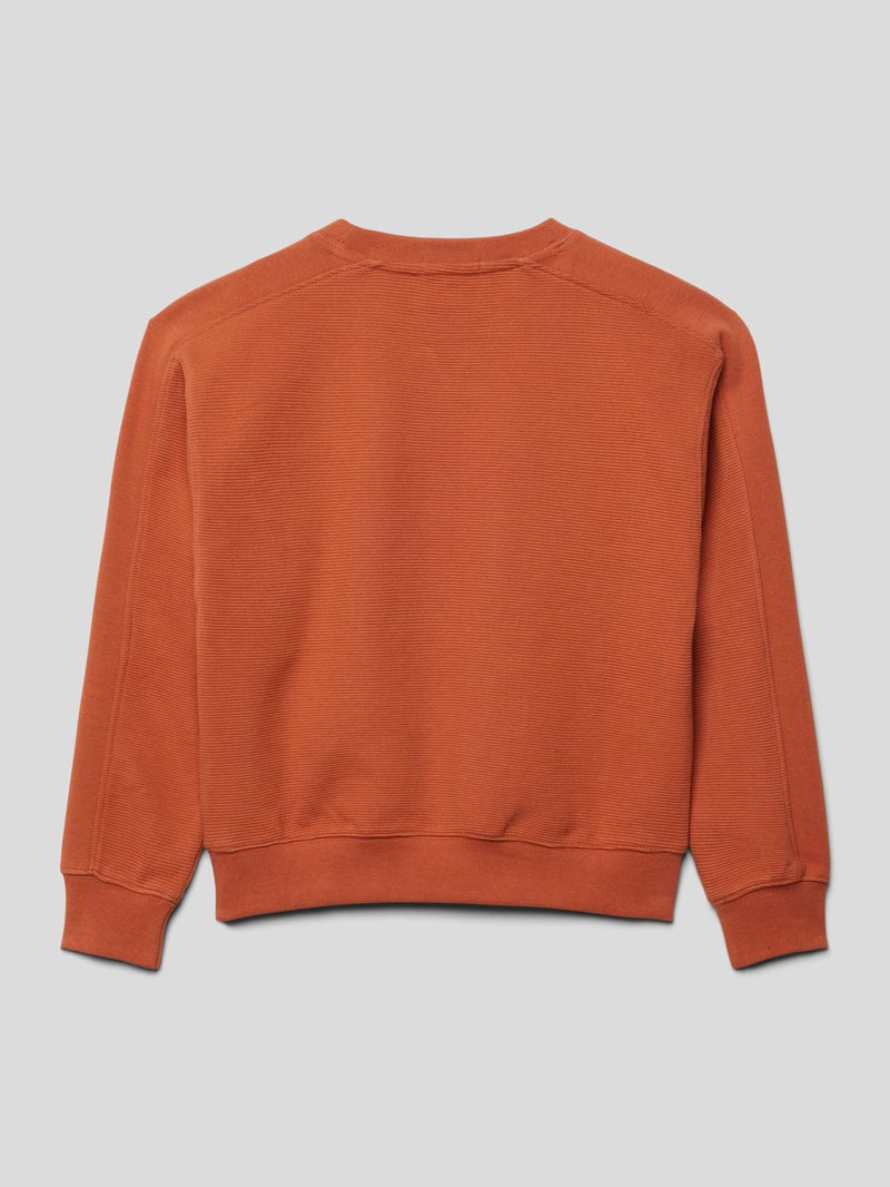 Sweatshirt mit Label-Applikation Modell 'OTTO' in orange