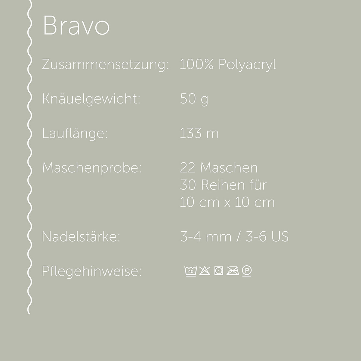 Handstrickgarne Bravo, 50g Hellgrau Meliert