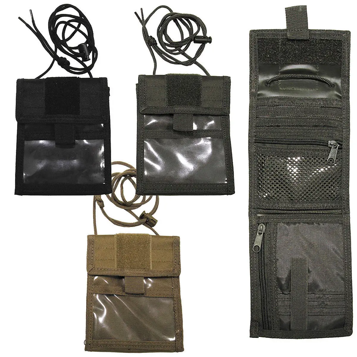Brustbeutel Neck wallet aufklappbar versch. Farben