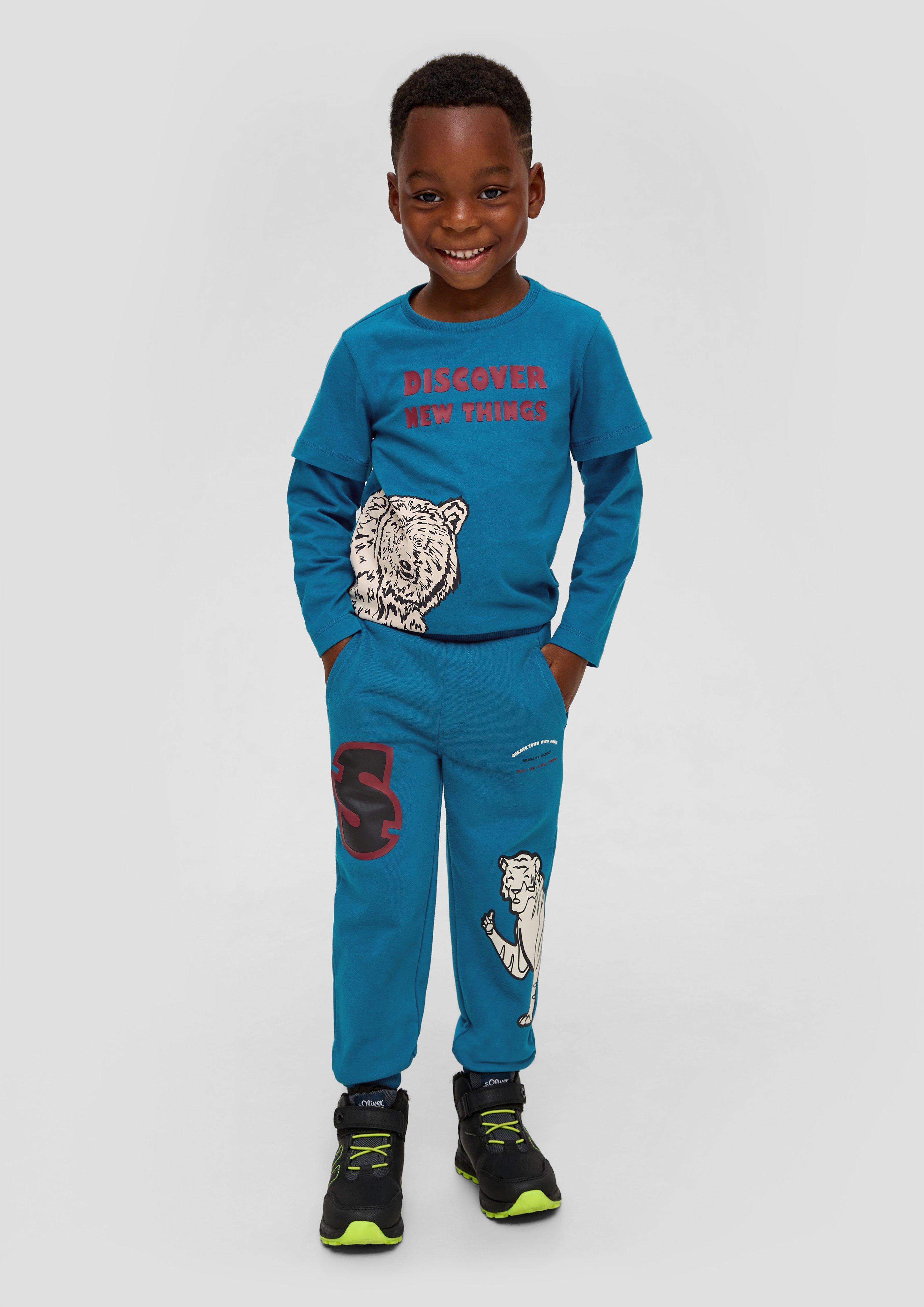 Regular: Sweatpeants mit gummierten Prints  2134186-6471