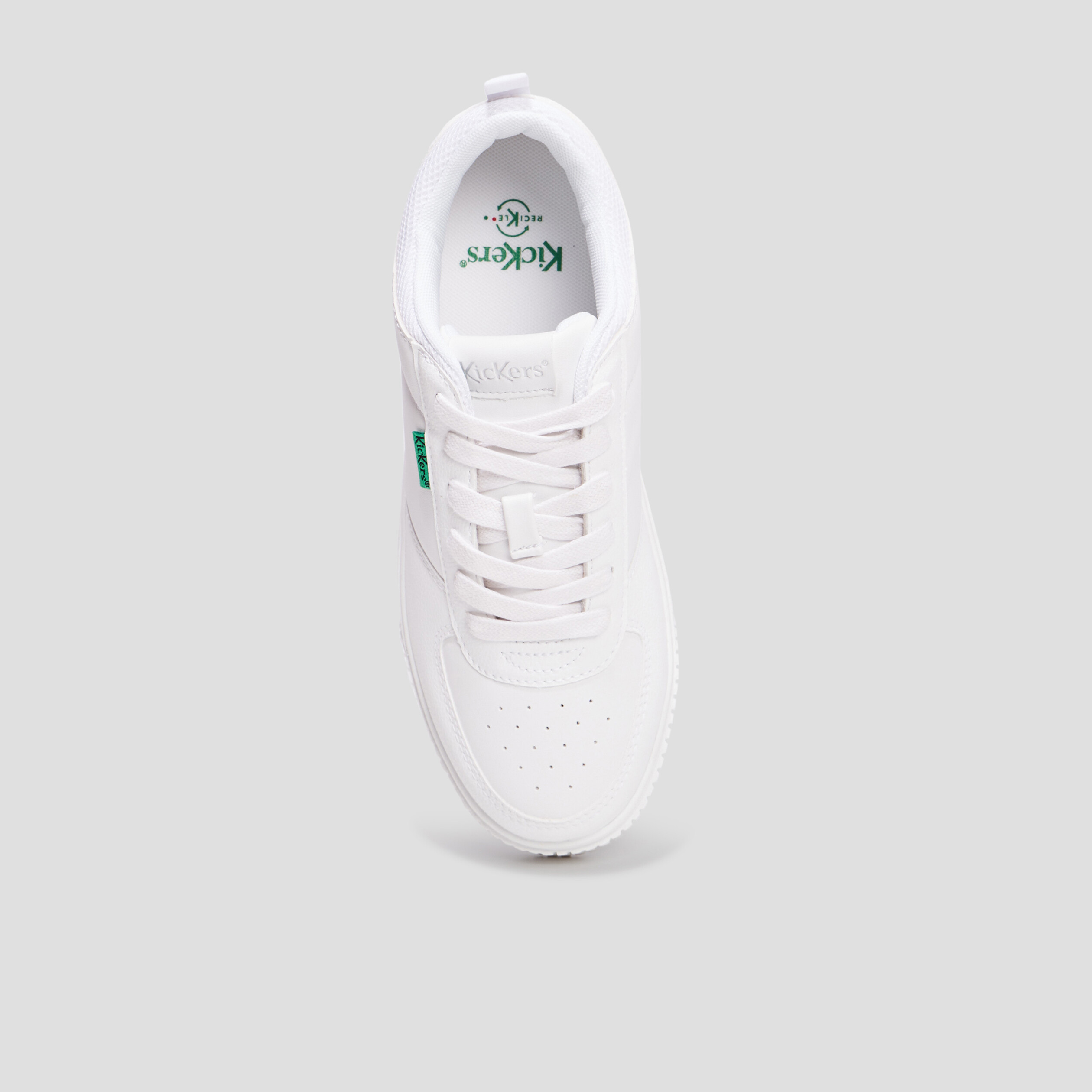 Tennis basses à lacets Kickers Style blanc femme | La Halle